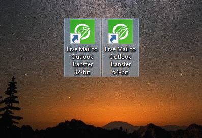 Live Mail Transfer tool icons