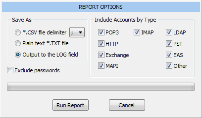 Click to view Free Outlook Password Decryptor 1.0.0.0 screenshot