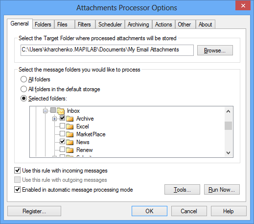 Attachments Processor Add-in per MAPILab