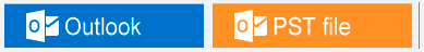 Buttons Outlook and PST