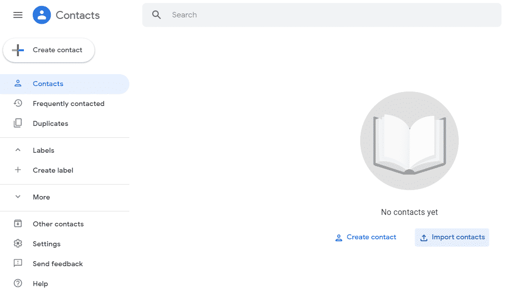 Google Contacts import