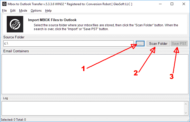 Convert Mbox to Outlook in 1-2-3 steps