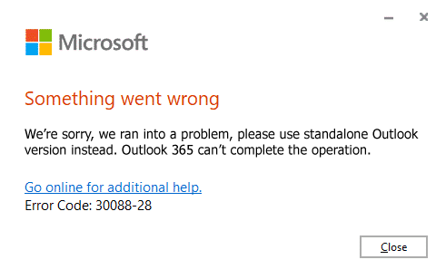 Outlook 365 не позволяют экспортировать данные
