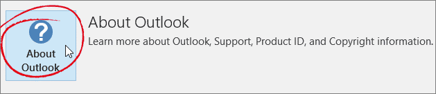 Outlook About Window