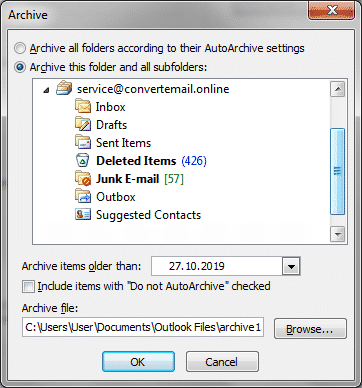 Outlook Arşiv