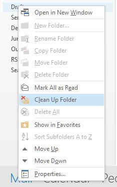 Outlook Cleanup Folders