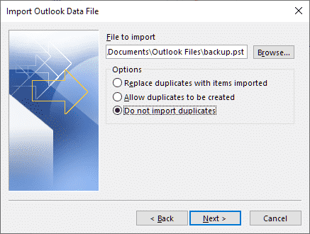 Do not import duplicates