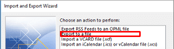 Export to a file option