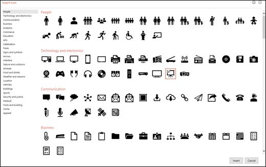 Outlook visuelle Grafik-Icons