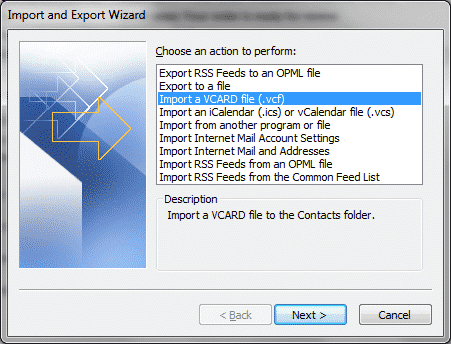 Outlook-Wizard importeren-exporteren