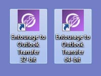 Entourage to Outlook email converter 32 and 64 bit