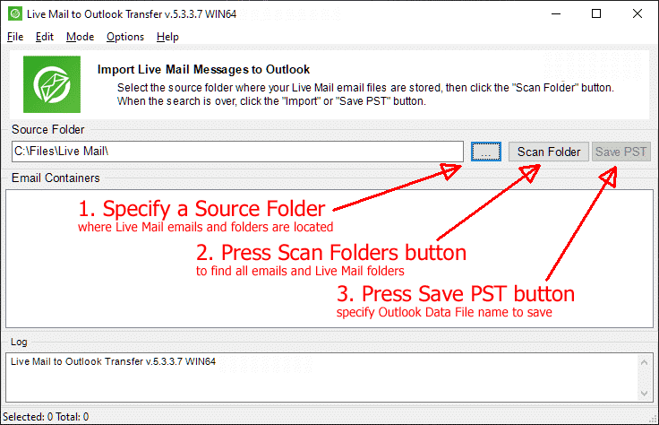 Live Mail to Outlook conversion in 3 simple steps