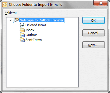 Outlook valg af mappe