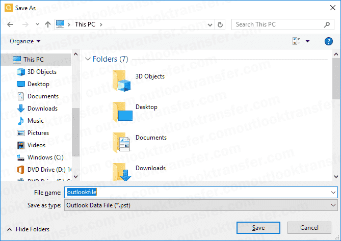 Maak nieuwe Outlook Folder