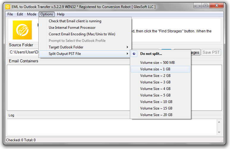 PST split options