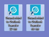 Thunderbird overdracht pictogrammen