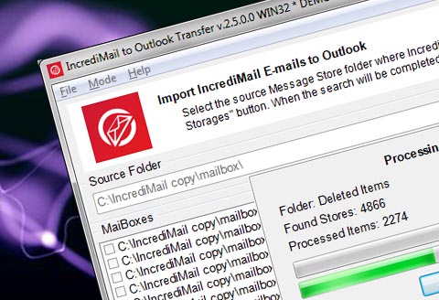 IncrediMail to Outlook Transfer