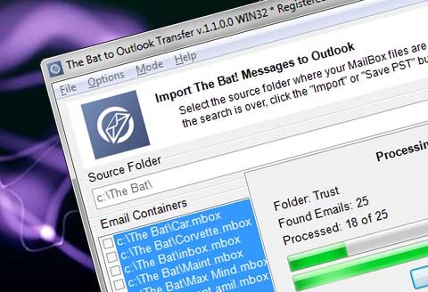 Licencia de The Bat! to Outlook Transfer