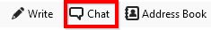 Thunderbird Chat-knop