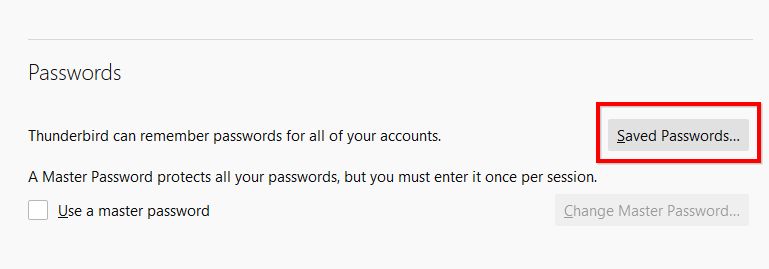 View saved passwords in Thunderbird