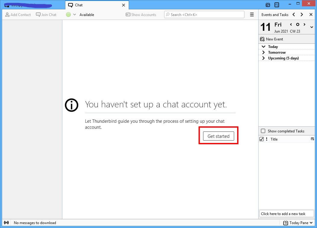 Thunderbird Chat get started