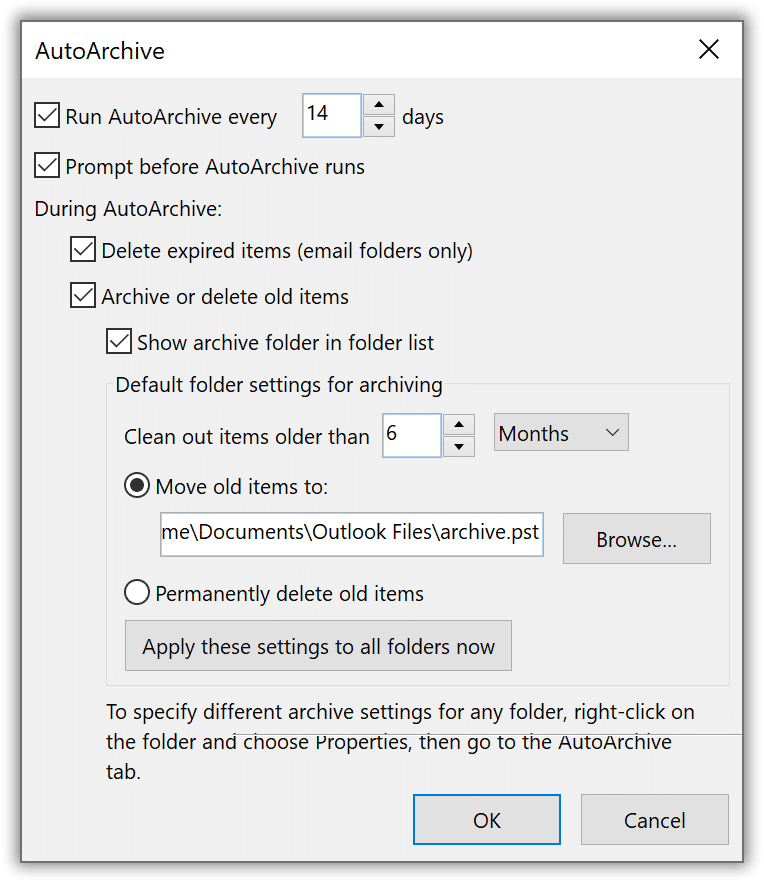 Automatisch archiveren