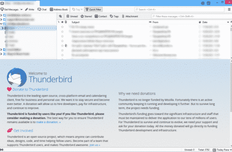 Thunderbird Добре дошли