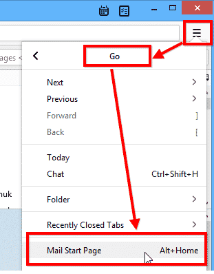 Mail start page Thunderbird