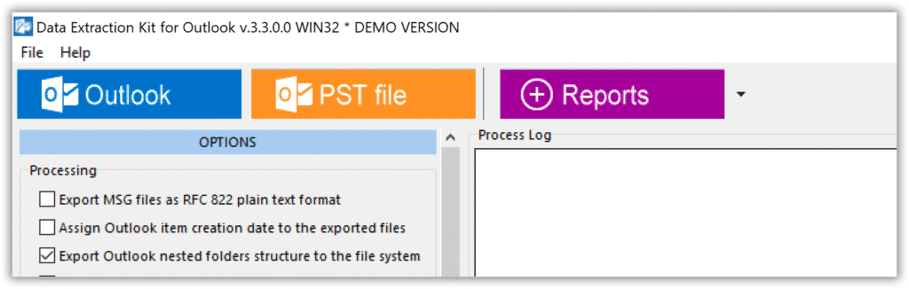 Data Export Kit menu