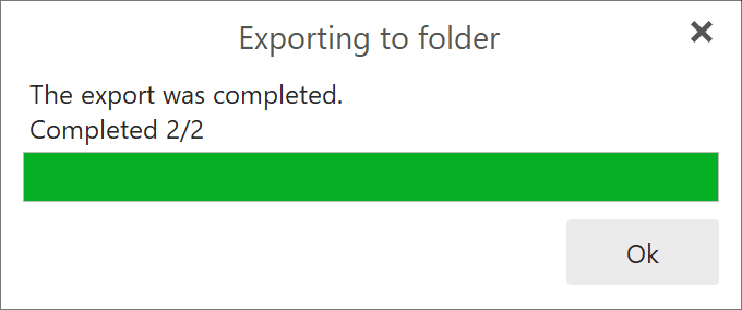 Export progress