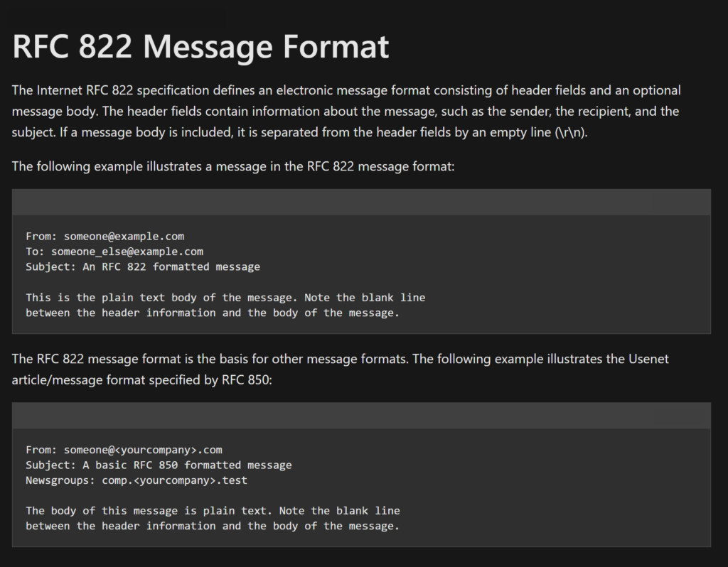 EML filformat Beskrivning