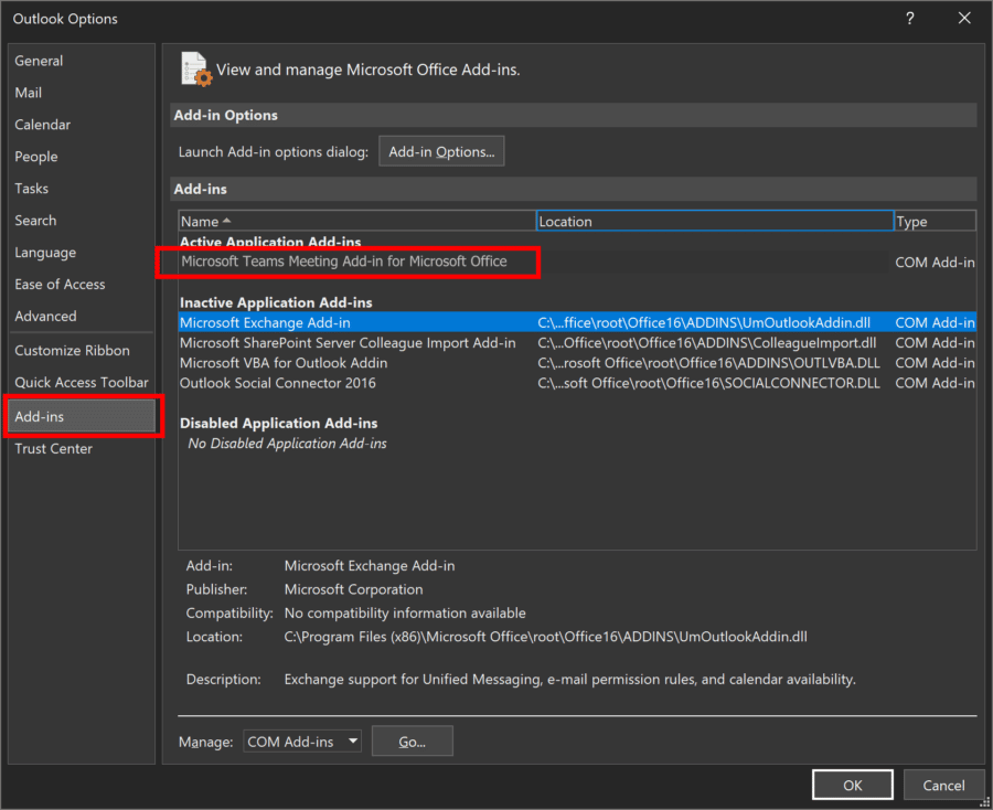 How to add Microsoft Teams to Outlook