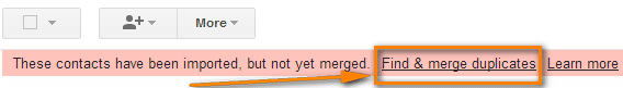 Find and merge duplicate contacts in Gmail