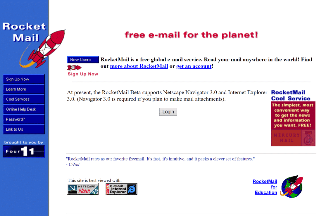 Yahoo, бывший Rocketmail