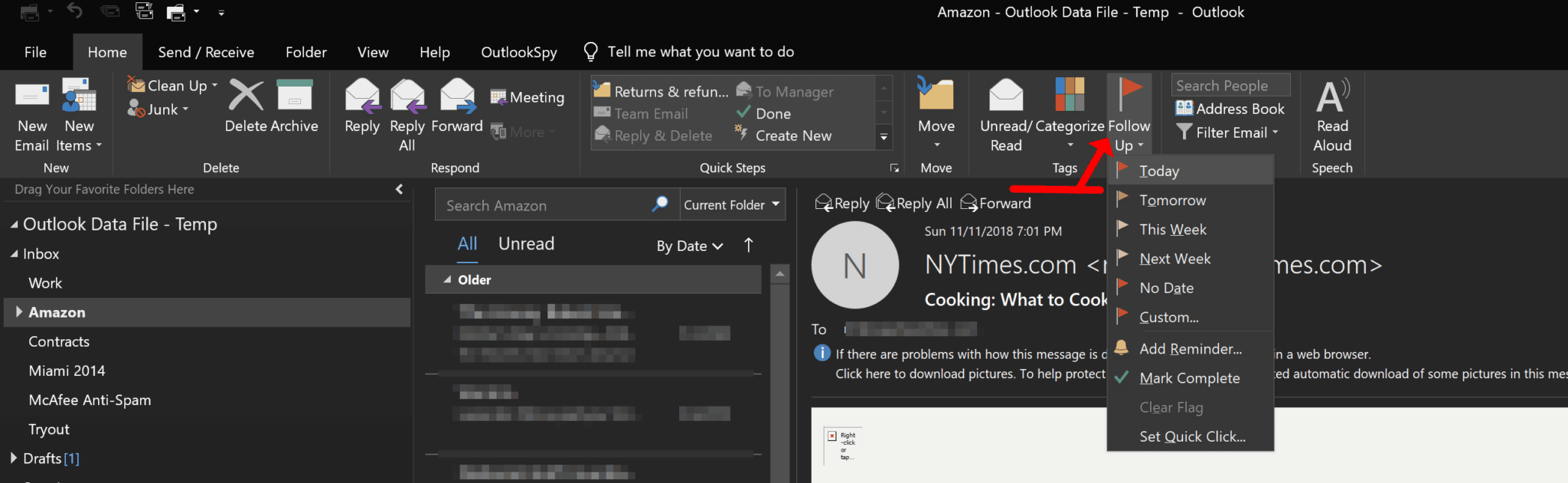 Nachfolgende Email