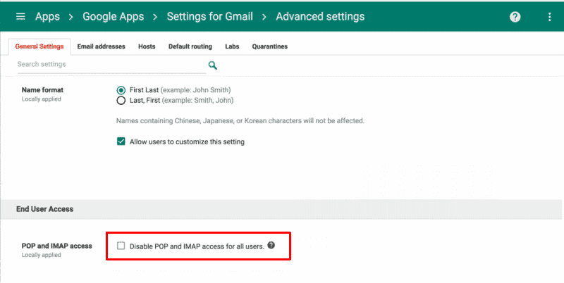 Enabling IMAP on Gmail