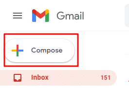 Bouton de rédaction de Gmail