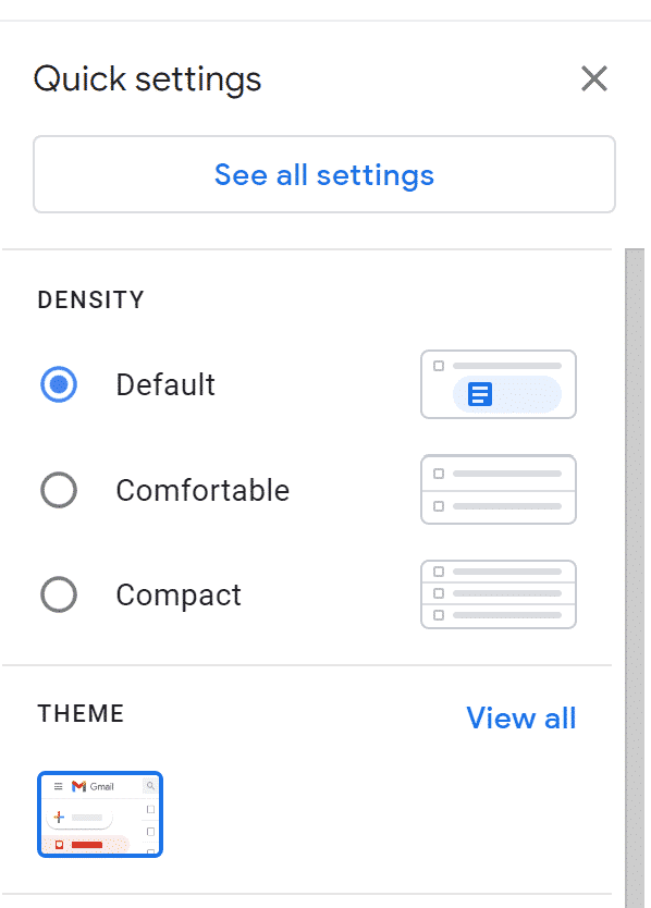 Gmail settings