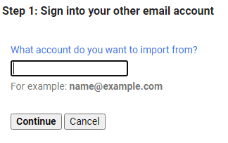 Faça login em outra conta de e-mail