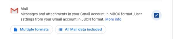 Download your data from Google Account