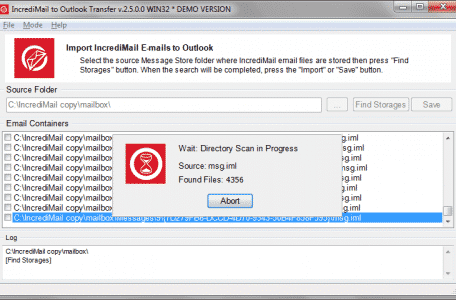 IncrediMail to Outlook Transfer