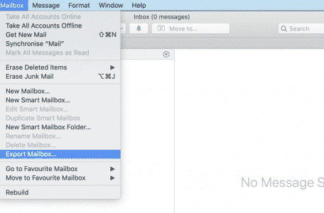 Mac Mail export mailbox