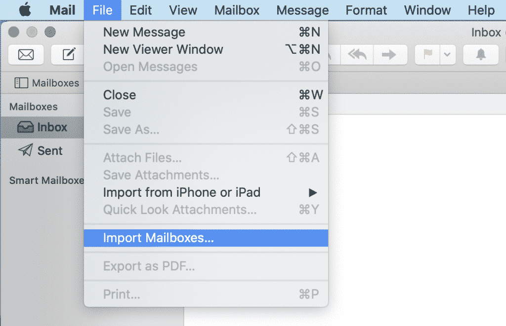 Mac Mail importeren Mailboxen ...