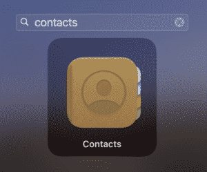 macOS Contacts