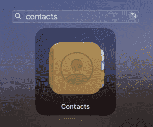 Contacts macOS