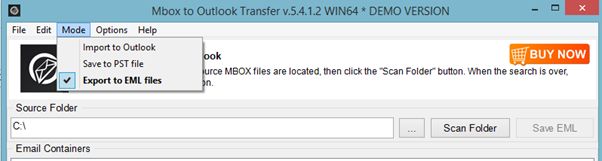 Mbox to EML format conversion