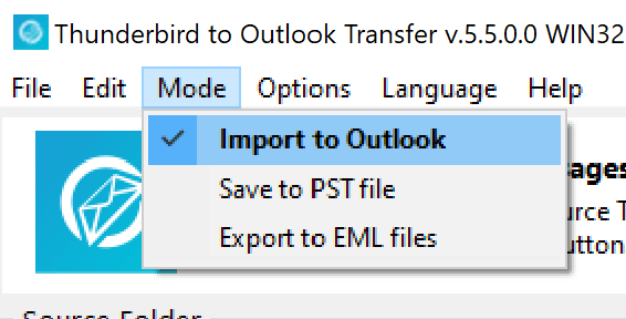 Modusimport til Outlook