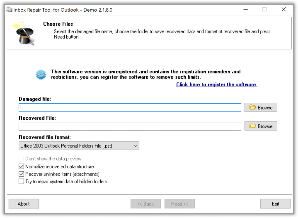 Third party software to repair Outlook data files