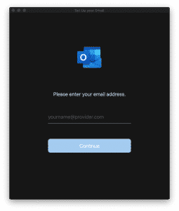 Outlook per Mac OS - Specifica l'e-mail