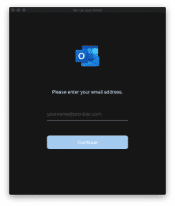 Outlook für Mac OS - Geben Sie die E-Mail-Adresse an
